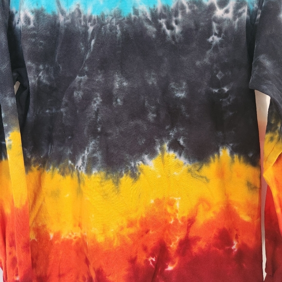 Led Zeppelin 1975 Tour Tie dye Long Sleeve Tee - Picture 2 of 6
